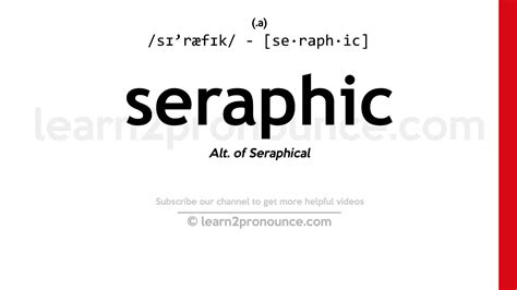 seraphic meaning in tagalog|Seraphic in Tagalog.